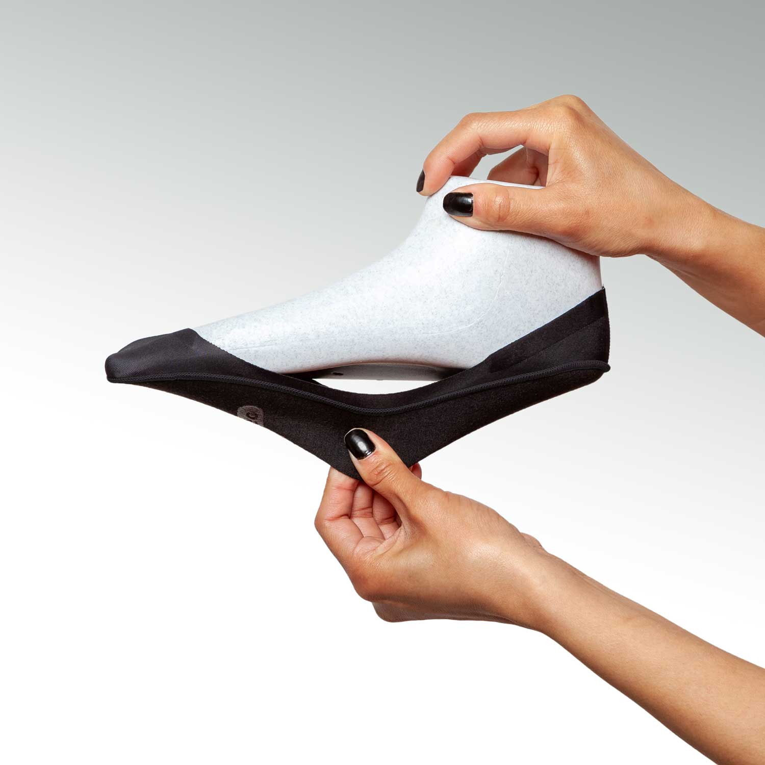 Cream ultra low-cut InvisiLite liner no show socks designed for comfort and invisibility under shoes.