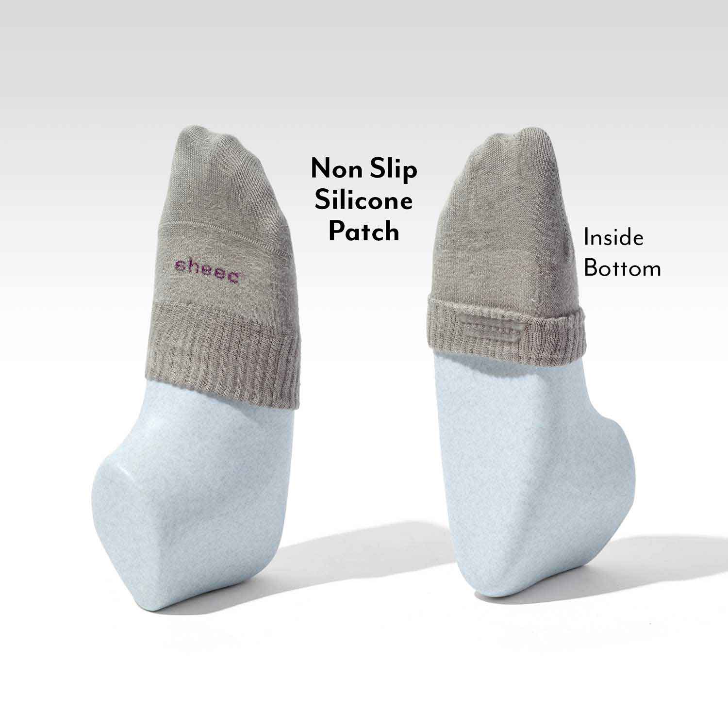 A pair of white super soft modal toe cover half socks designed for women, ideal for backless sneakers and casual wear.