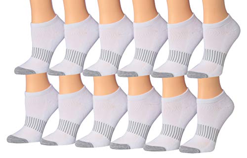 Tipi Toe Women's 12-Pairs Low Cut Athletic Sport Performance Socks displayed in various colors and styles, showcasing their low cut design and quality fabric.