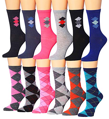 A colorful assortment of Tipi Toe Women's crew socks featuring ministripe and striped designs in vibrant colors.