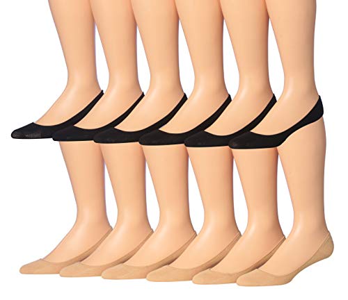 Tipi Toe Women's Ultra Low Cut No Show Flats & Heels Shoe Foot Liner Socks displayed in various colors and styles, showcasing their low-cut design.