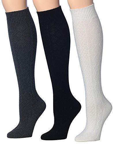 Tipi Toe Women's Ragg Marled Ribbed Boot Socks in various colors, showcasing their over the calf/knee high design and ribbed texture.