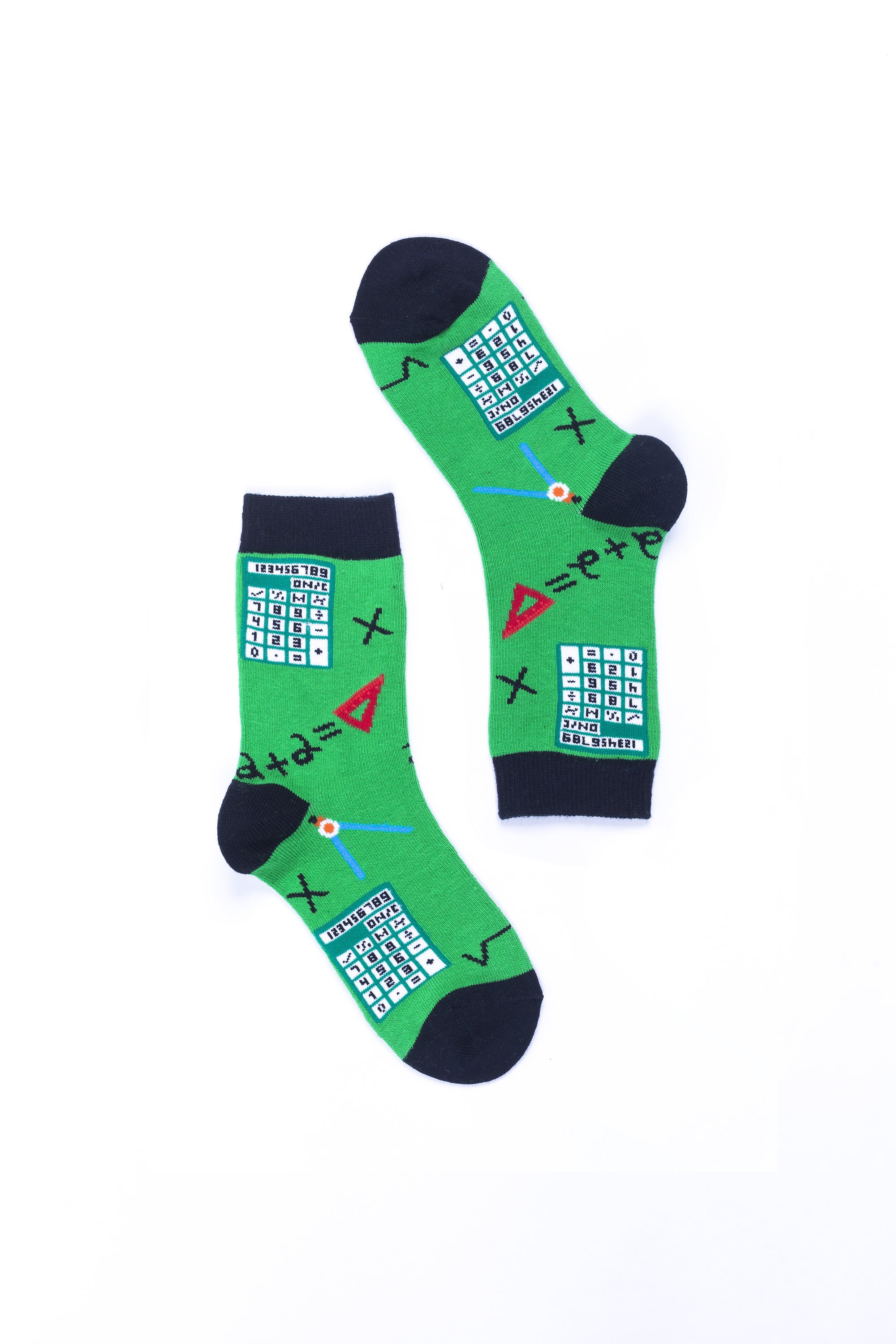 Colorful Women's Calculator Socks made from soft Turkish cotton, featuring trendy patterns and designs for a stylish look.