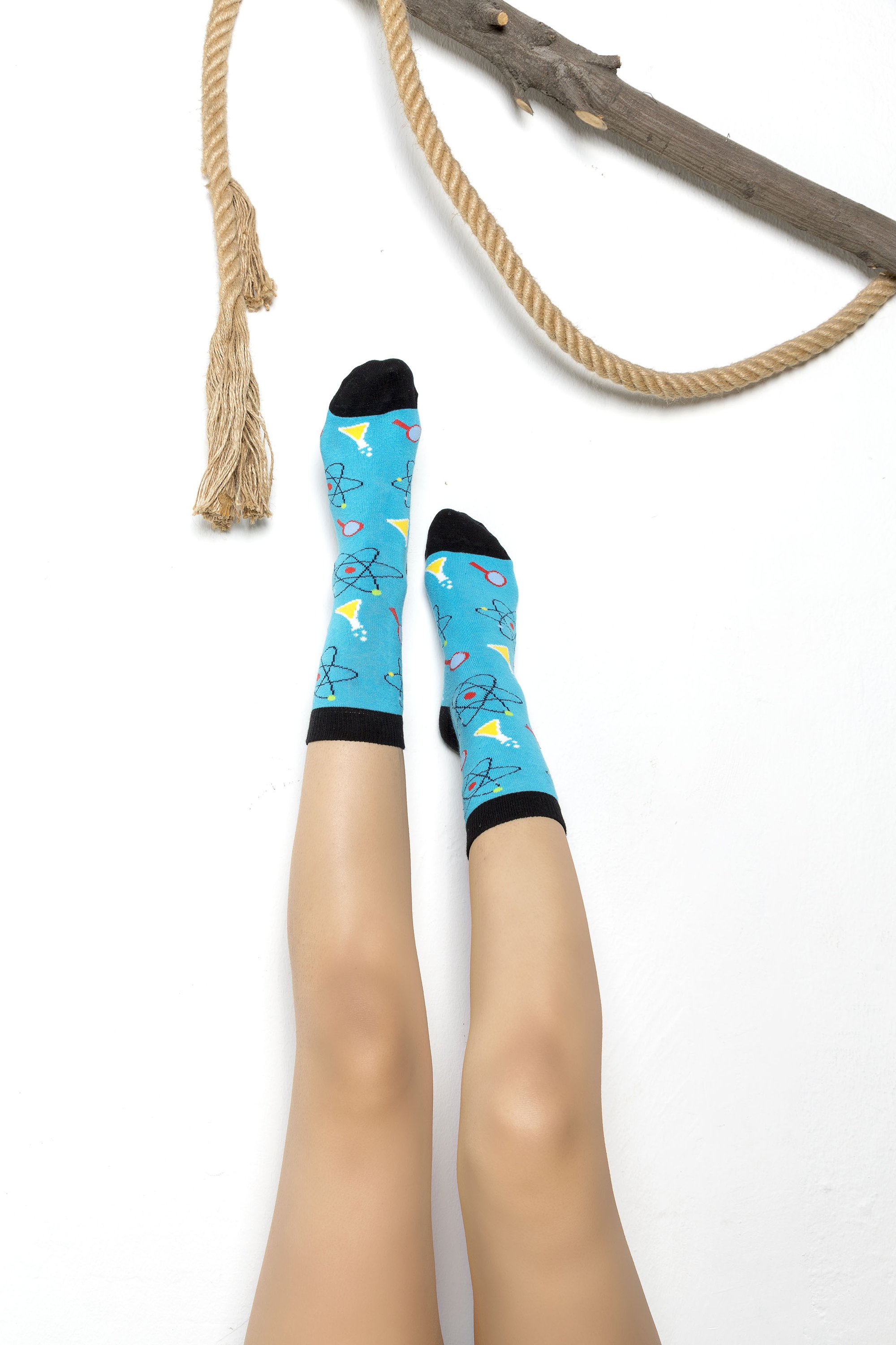 Colorful Women's Nerd Socks Set featuring trendy patterns and soft cotton material, perfect for adding fun to any outfit.