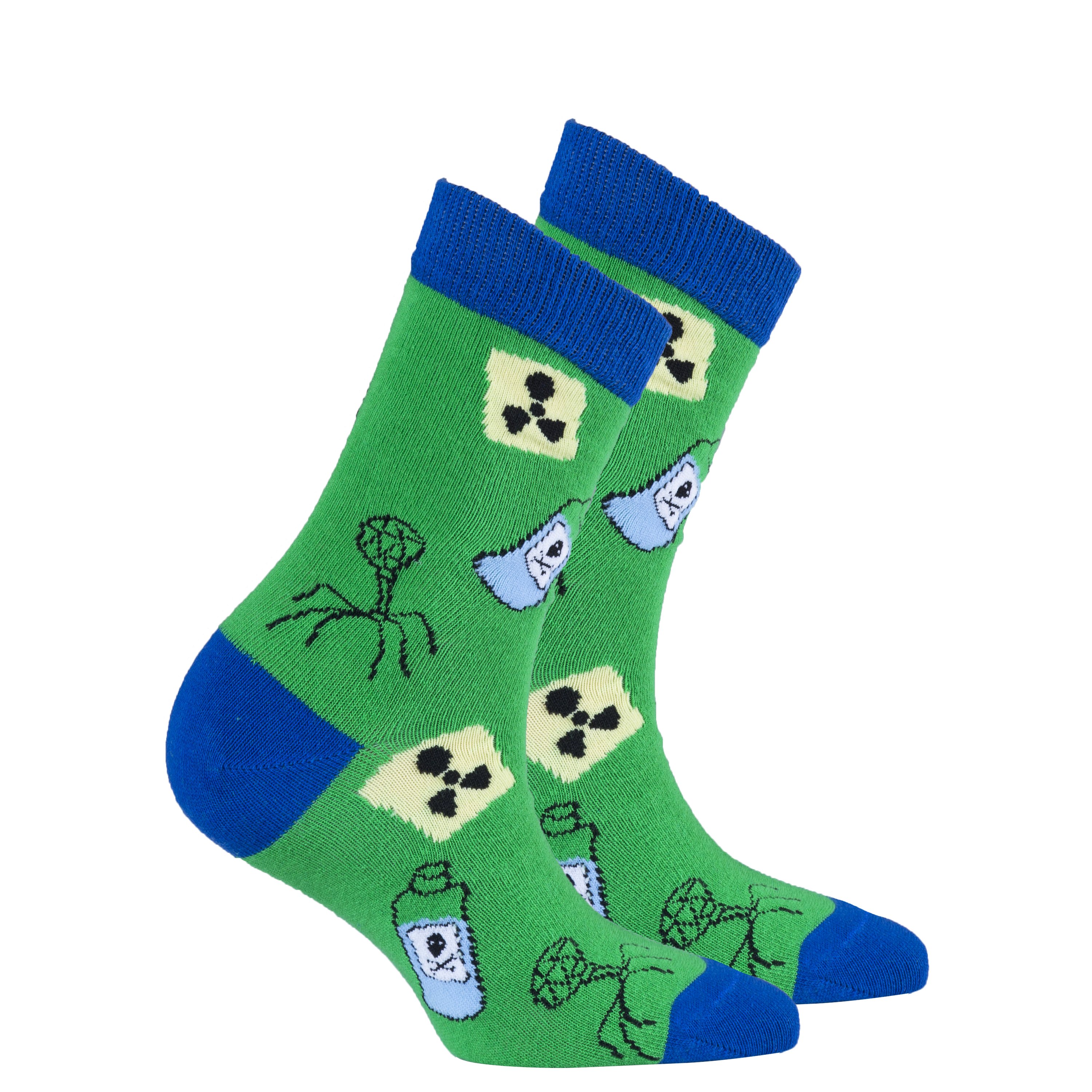 Colorful Women's Nuclear Socks made from premium cotton, featuring trendy patterns and designs for a stylish look.