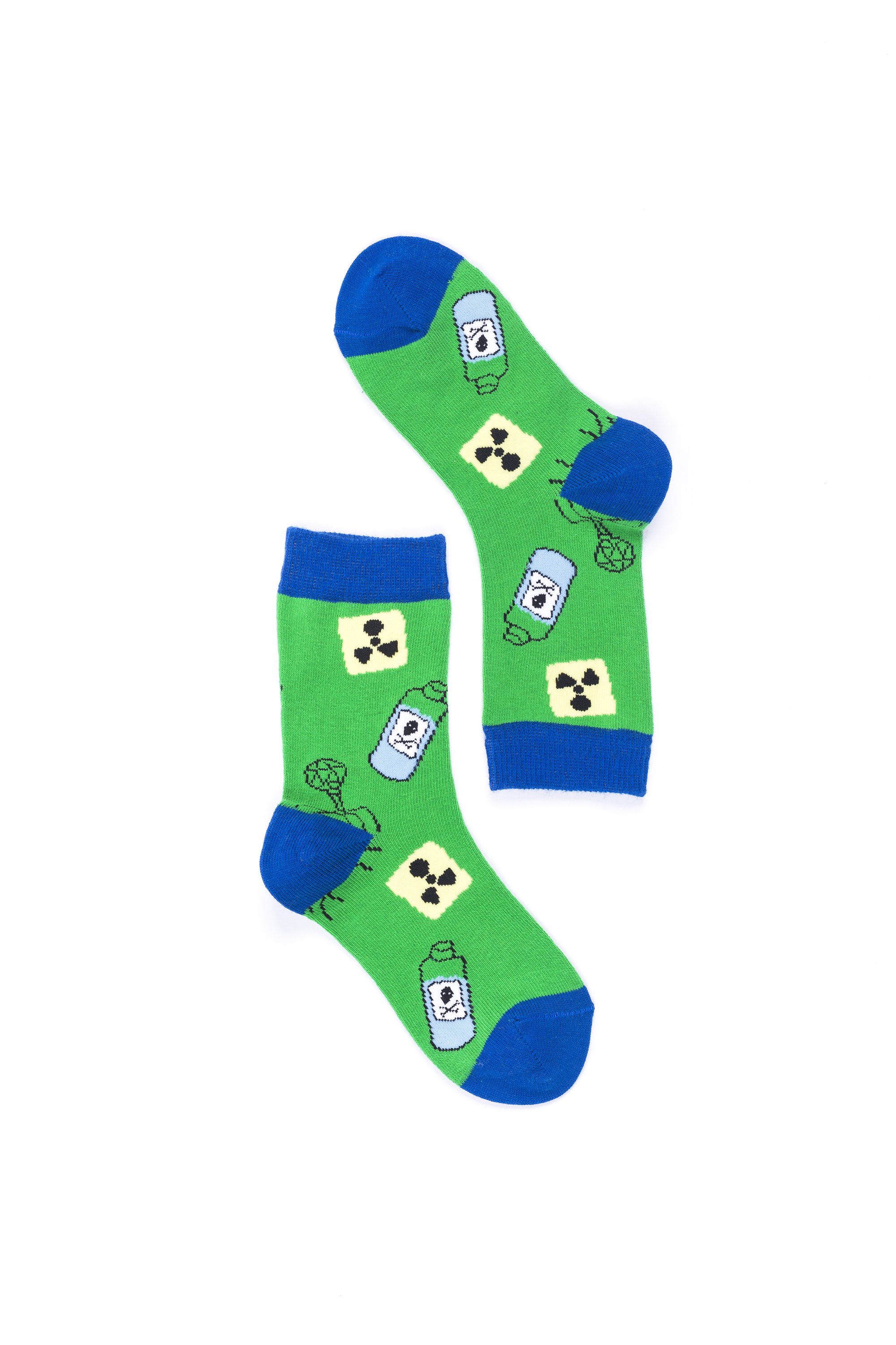 Colorful Women's Nuclear Socks made from premium cotton, featuring trendy patterns and designs for a stylish look.