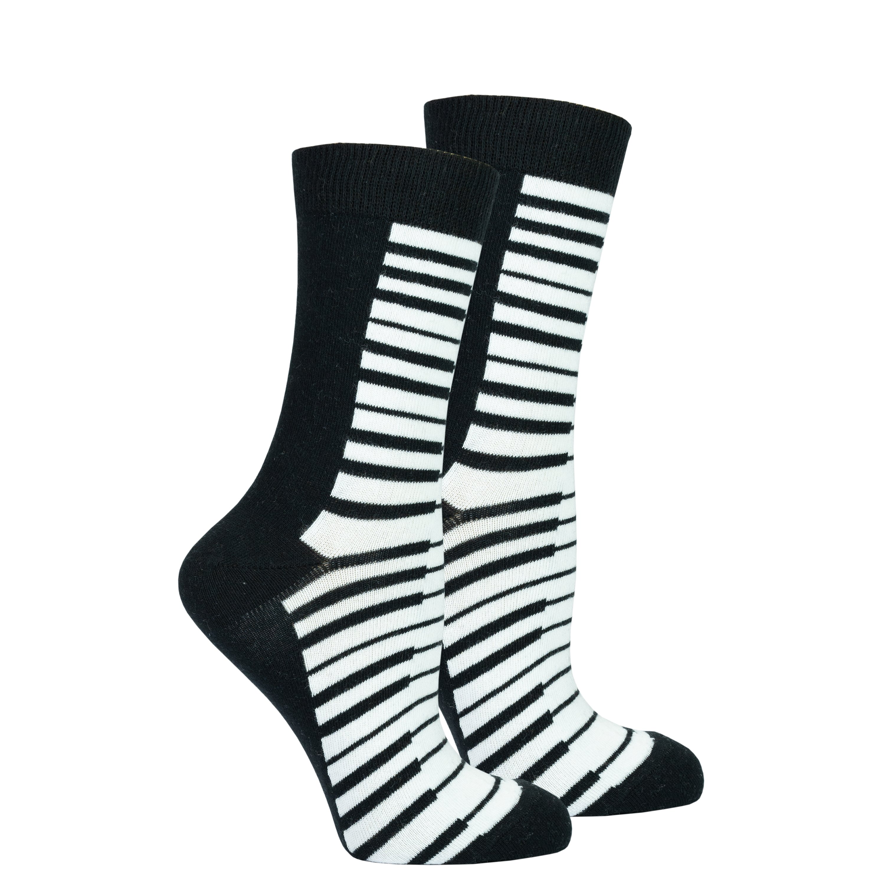 Colorful Women's Piano Socks featuring trendy patterns and made from soft Turkish cotton for comfort and style.