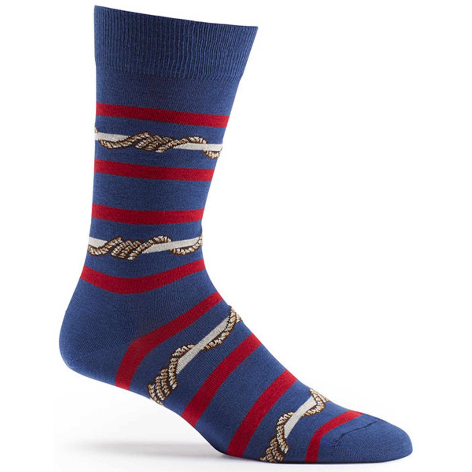 Wrap Around Stripes Sock featuring a nautical design with vibrant stripes, made from high-quality cotton blend for comfort and durability.