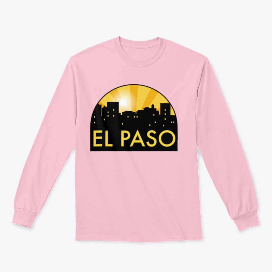 Abstract Skyline El Paso Design Sweatshirt featuring a unique skyline graphic, made from soft cotton fabric in a classic fit.