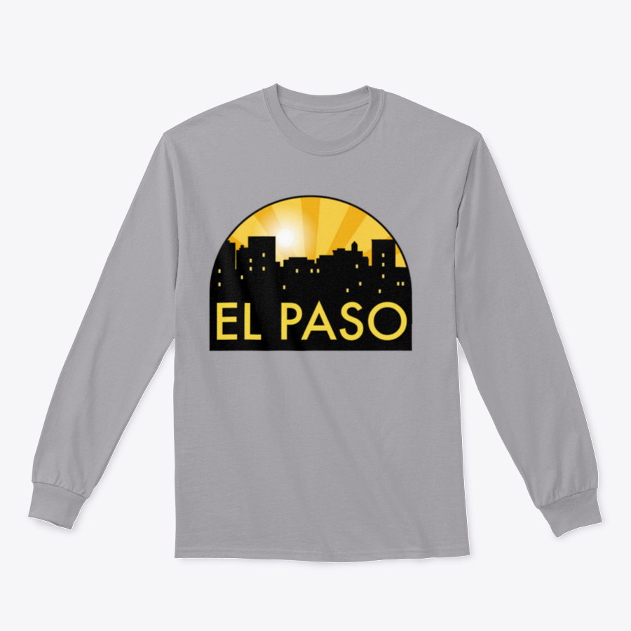 Abstract Skyline El Paso Design Sweatshirt featuring a unique skyline graphic, made from soft cotton fabric in a classic fit.