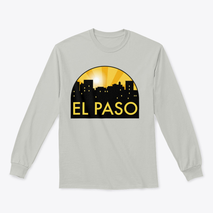 Abstract Skyline El Paso Design Sweatshirt featuring a unique skyline graphic, made from soft cotton fabric in a classic fit.