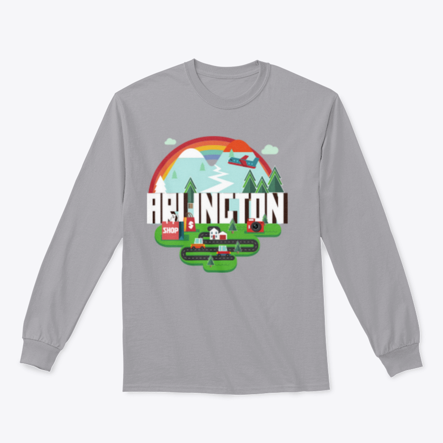 Stylish travel design apparel featuring Arlington City theme, showcasing comfort and quality.