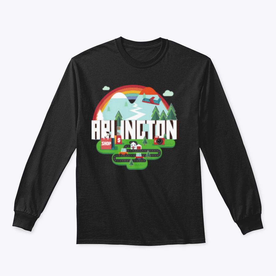 Stylish travel design apparel featuring Arlington City theme, showcasing comfort and quality.