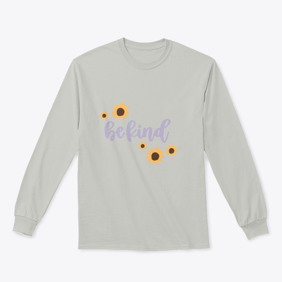 A cozy sweatshirt featuring a cute 'Be Kind' design, made from a soft cotton-polyester blend, perfect for casual wear.