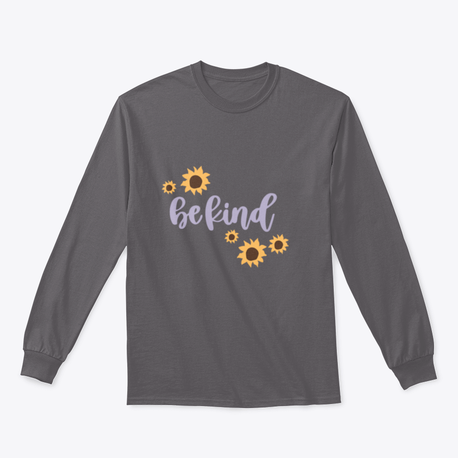 A cozy sweatshirt featuring a cute 'Be Kind' design, made from a soft cotton-polyester blend, perfect for casual wear.