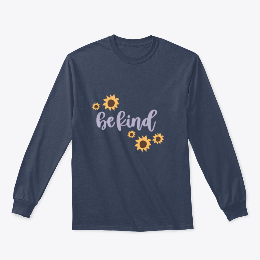 A cozy sweatshirt featuring a cute 'Be Kind' design, made from a soft cotton-polyester blend, perfect for casual wear.