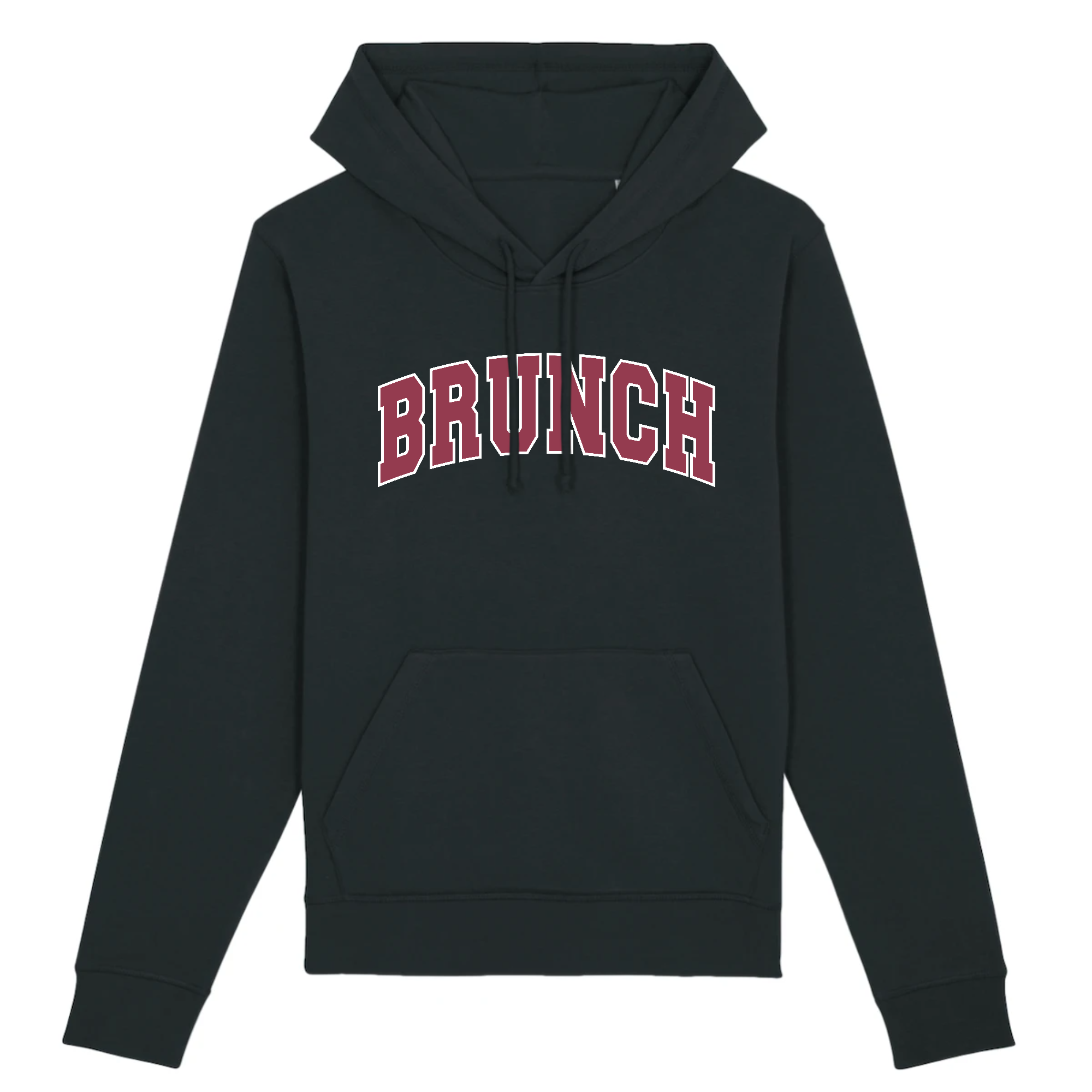 Brunch Organic Cotton Hoodie in a stylish unisex design, made from 85% organic cotton and 15% recycled polyester, featuring eco-friendly printing.