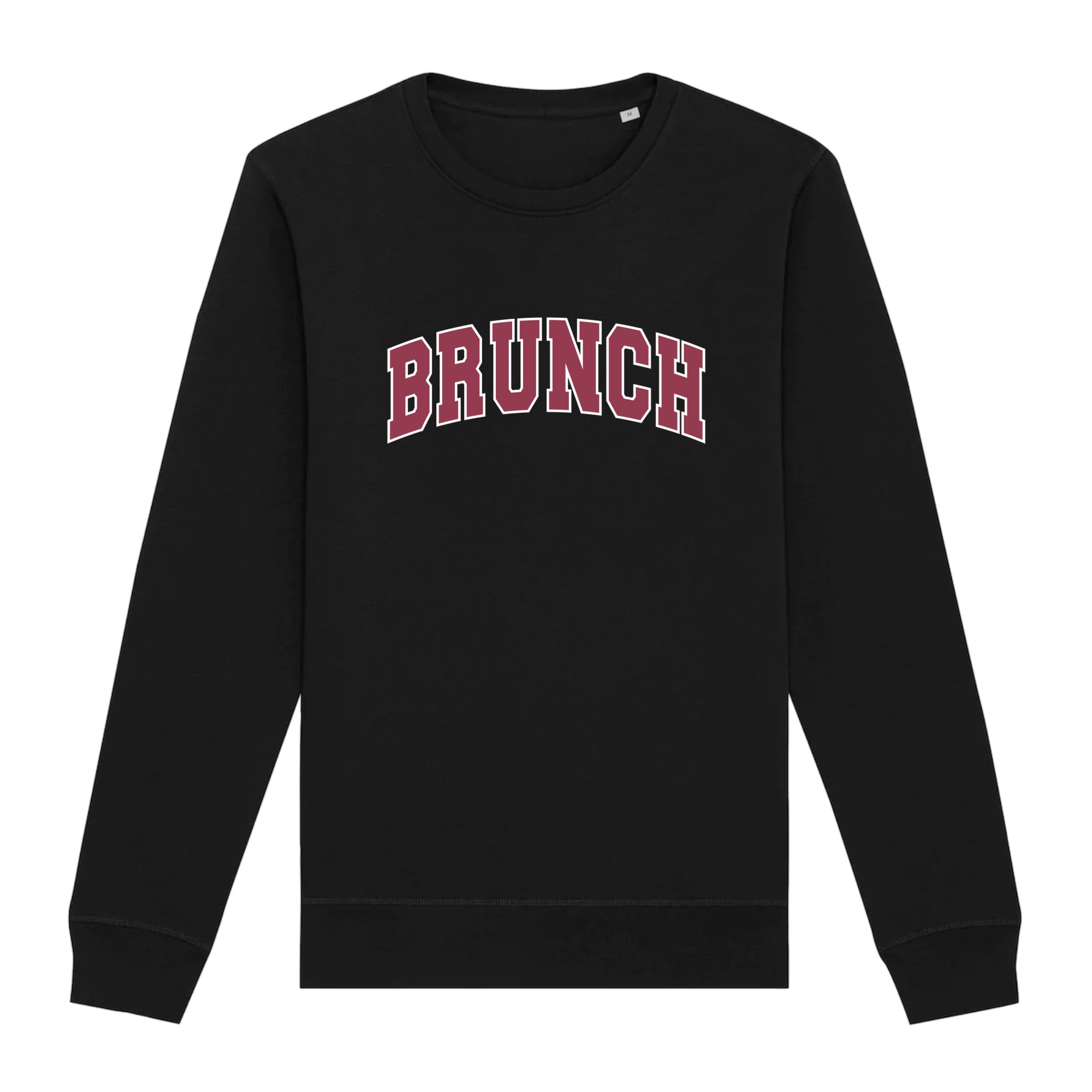 Brunch Organic Unisex Sweatshirt in a cozy setting, showcasing its unisex fit and eco-friendly fabric.