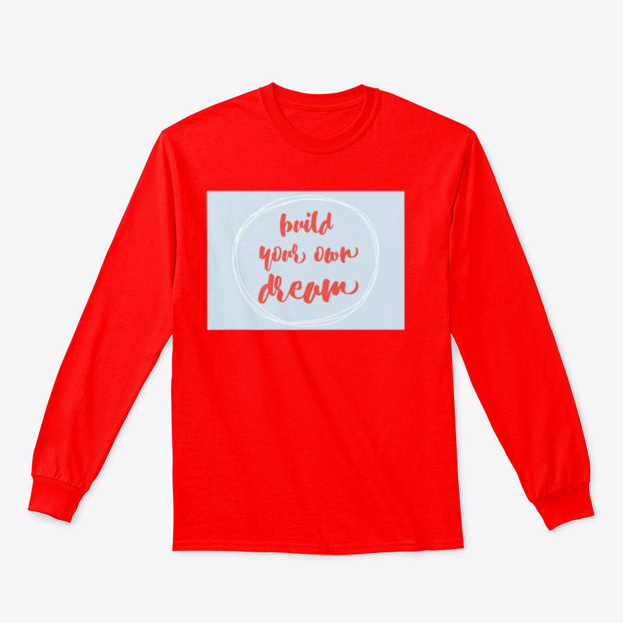 A stylish cotton shirt featuring customizable inspirational lettering design, showcasing a classic fit and midweight fabric.