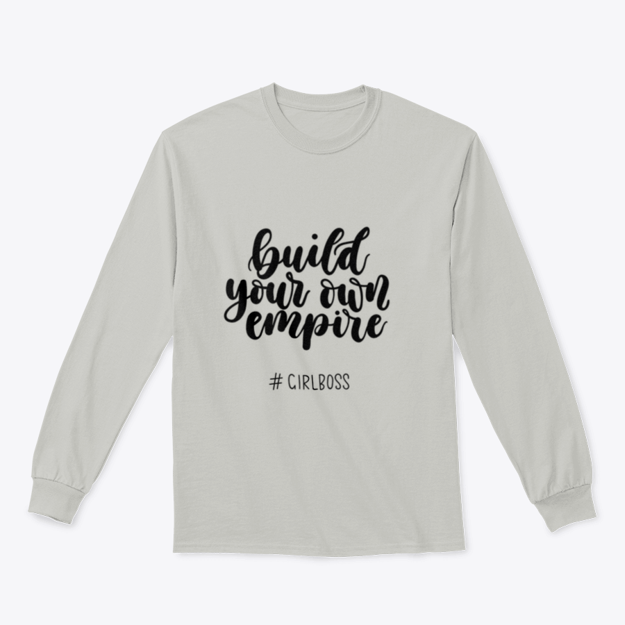 A stylish t-shirt featuring the inspirational quote 'Build Your Own Empire' designed for ambitious women, showcasing a classic fit and soft fabric.