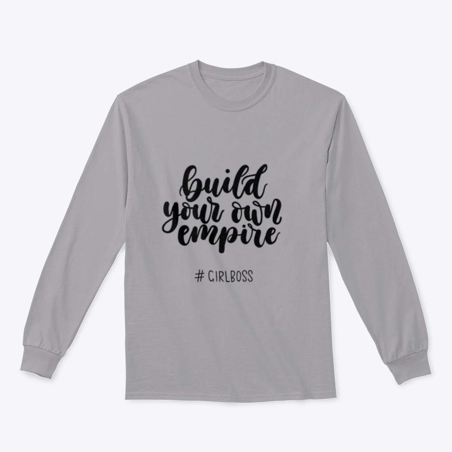 A stylish t-shirt featuring the inspirational quote 'Build Your Own Empire' designed for ambitious women, showcasing a classic fit and soft fabric.