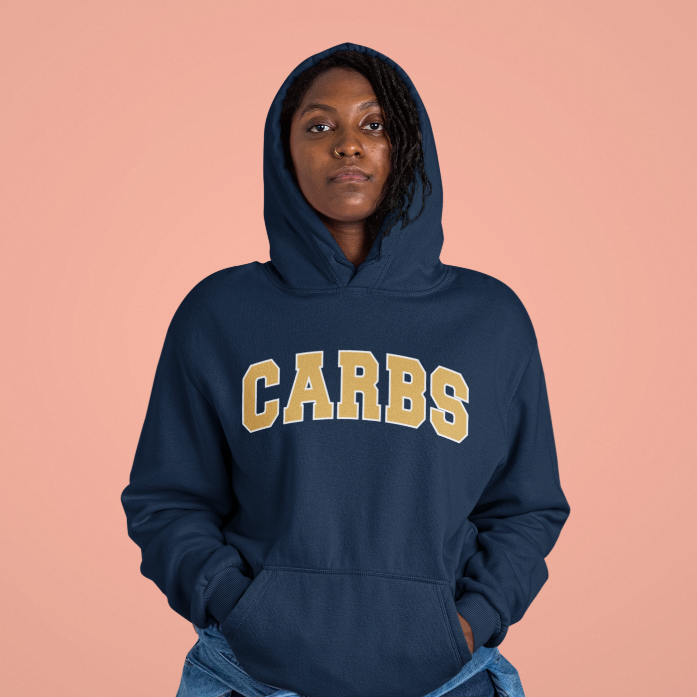 Carbs Organic Cotton Hoodie in a stylish unisex design, made from 85% organic cotton and 15% recycled polyester, featuring eco-friendly printing.