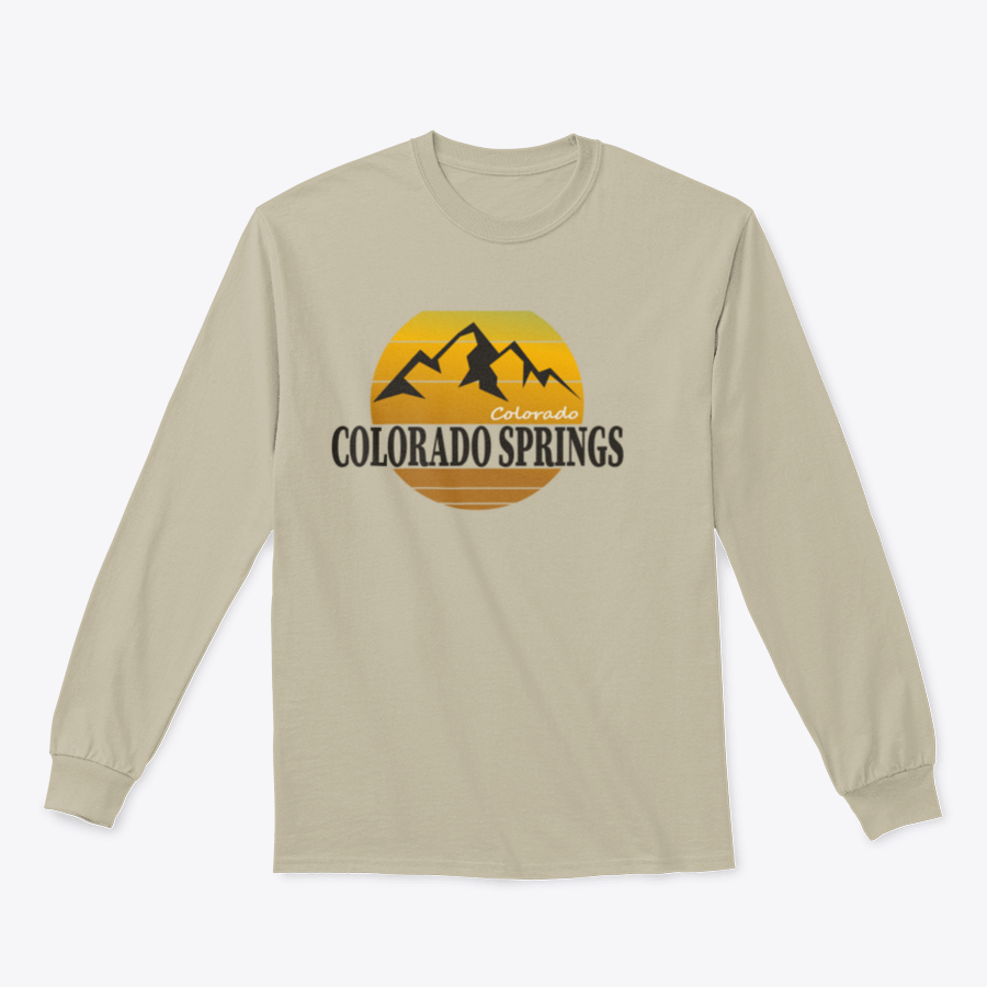 A cozy Colorado Springs Colorado Tourism sweatshirt in various colors, showcasing its classic fit and soft fabric.