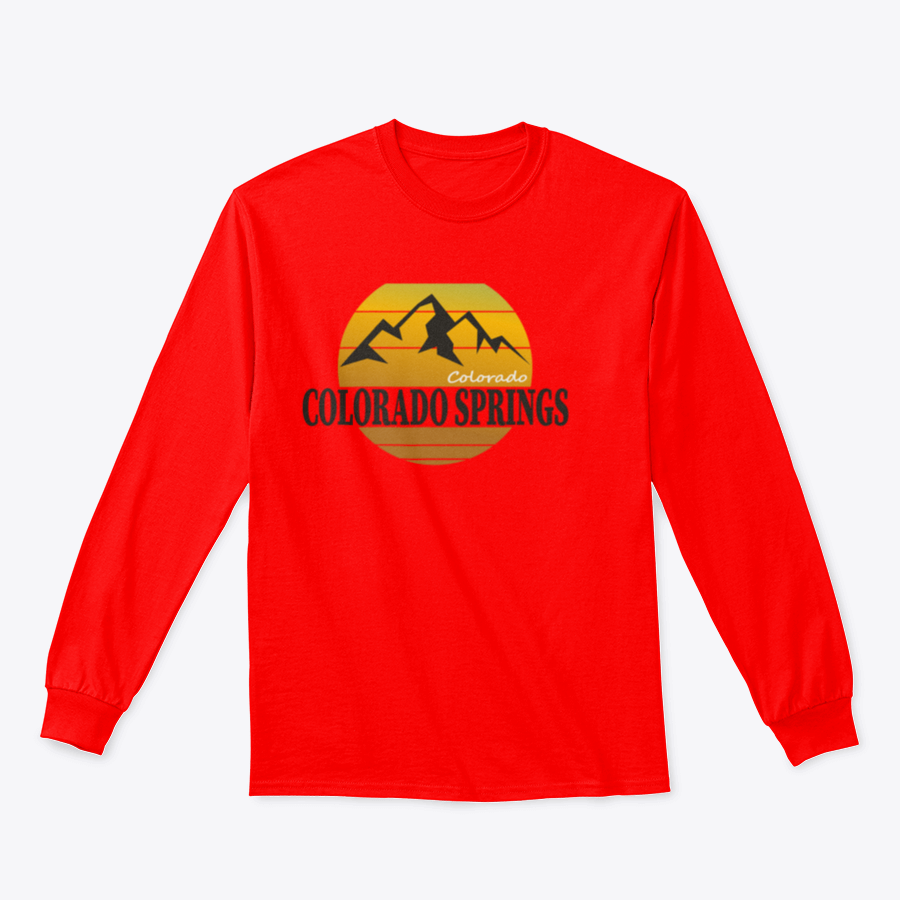 A cozy Colorado Springs Colorado Tourism sweatshirt in various colors, showcasing its classic fit and soft fabric.