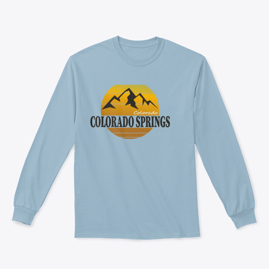 A cozy Colorado Springs Colorado Tourism sweatshirt in various colors, showcasing its classic fit and soft fabric.