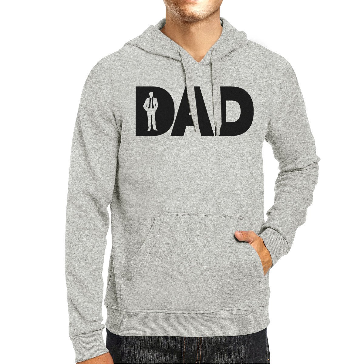 Dad Business Grey Unisex Unique Design Hoodie featuring a stylish and comfortable design, perfect for Father's Day gifts.