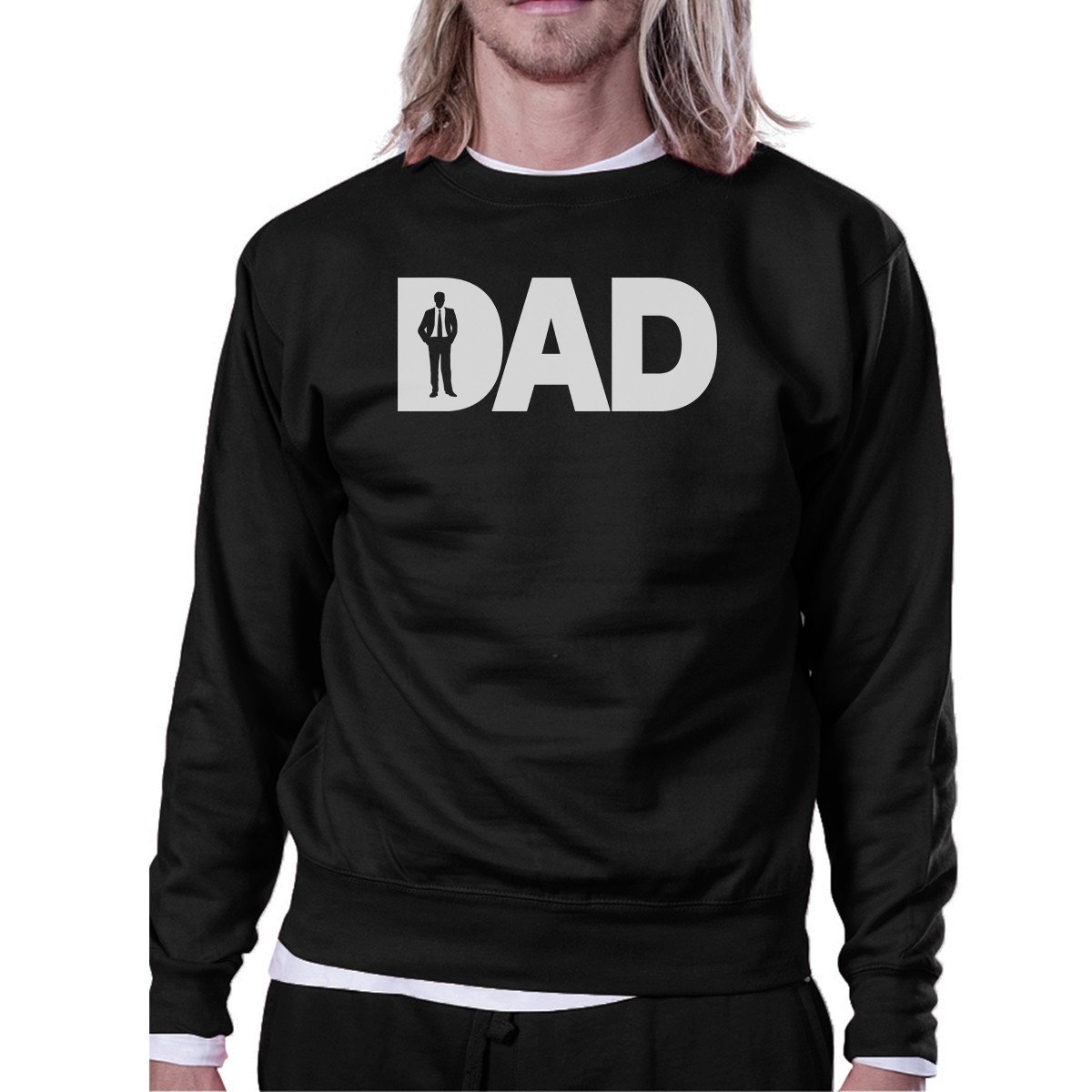 Dad Business Working Dad Graphic Sweatshirt featuring unique design, made of cotton and polyester blend, perfect for Father's Day gifts.