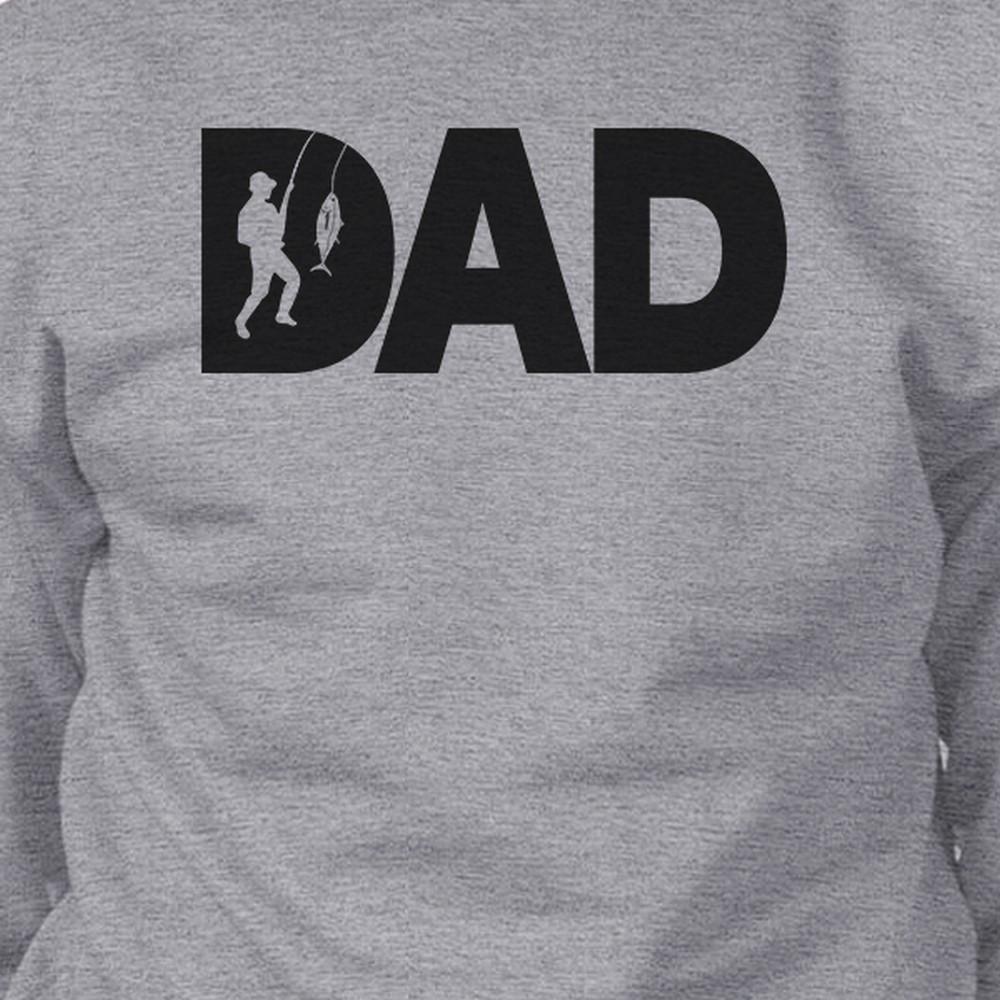 A cozy Dad Fish Unique Design Sweatshirt featuring unique graphics, perfect for Father's Day and birthdays, made from a soft cotton-polyester blend.