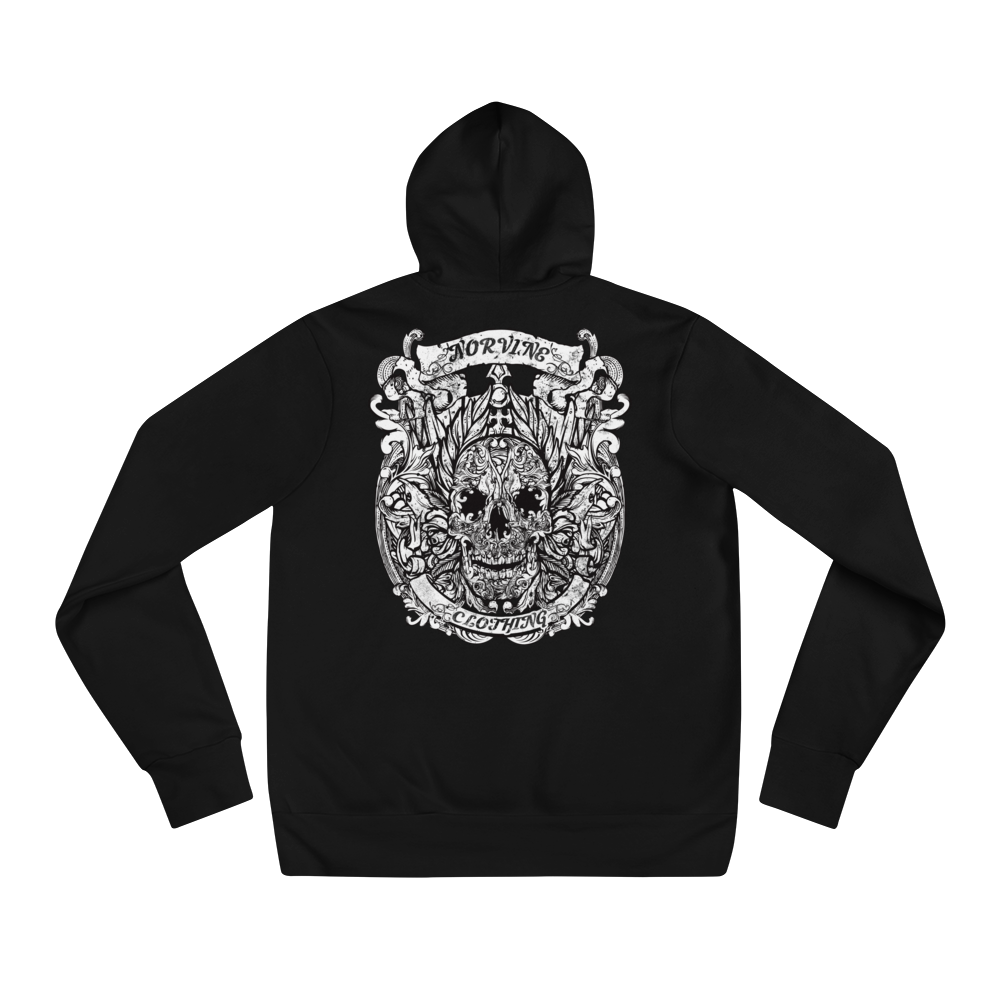 Dead Caesar Organic Cotton Hoodie in a stylish unisex design, showcasing its soft fabric and hood.