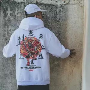 Men's Devil Hoodie by Latimeelon featuring a unique patchwork design and hooded collar, perfect for casual spring wear.