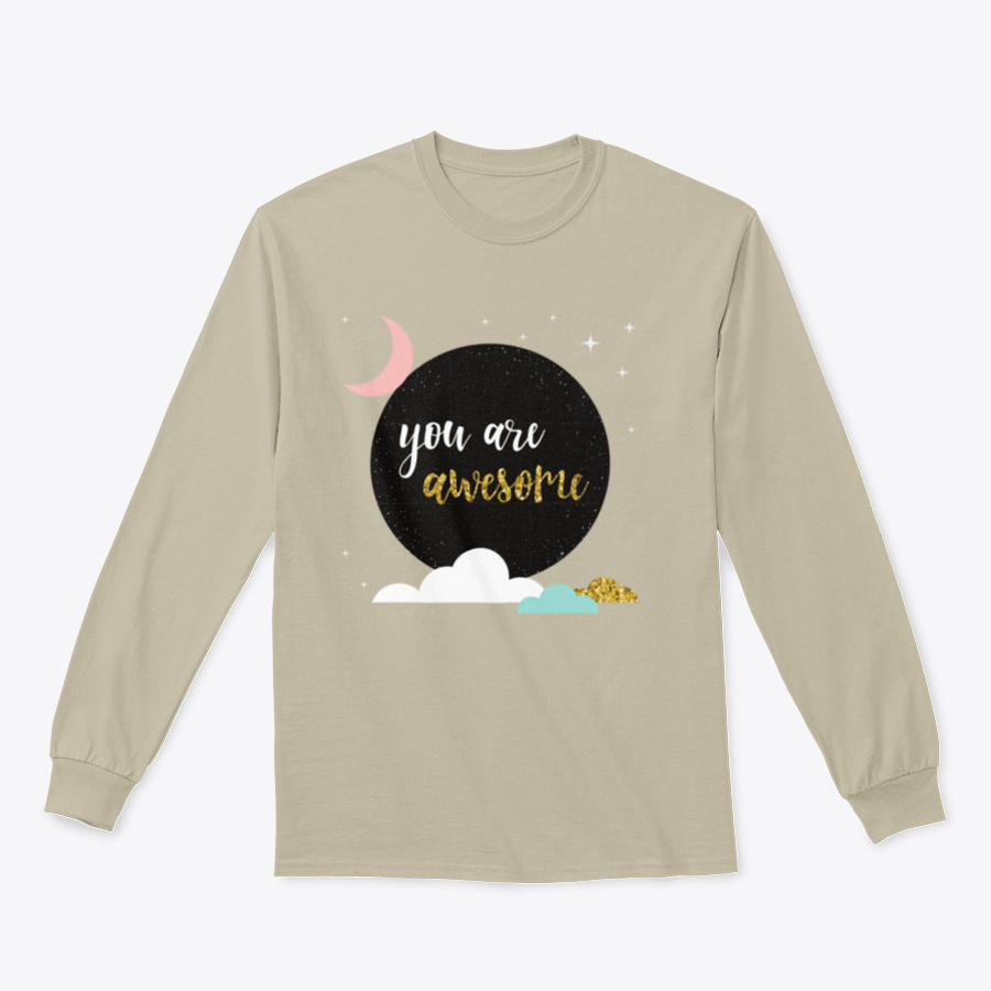 Doodle Handmade You Awesome Quote sweatshirt featuring a unique design, crafted from a soft cotton-polyester blend, perfect for casual wear.