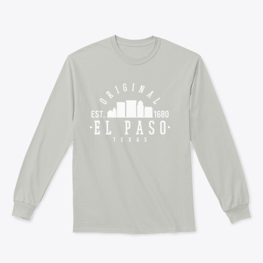 El Paso, TX Skyline Original Sweatshirt showcasing a classic fit and soft fabric, perfect for casual wear.