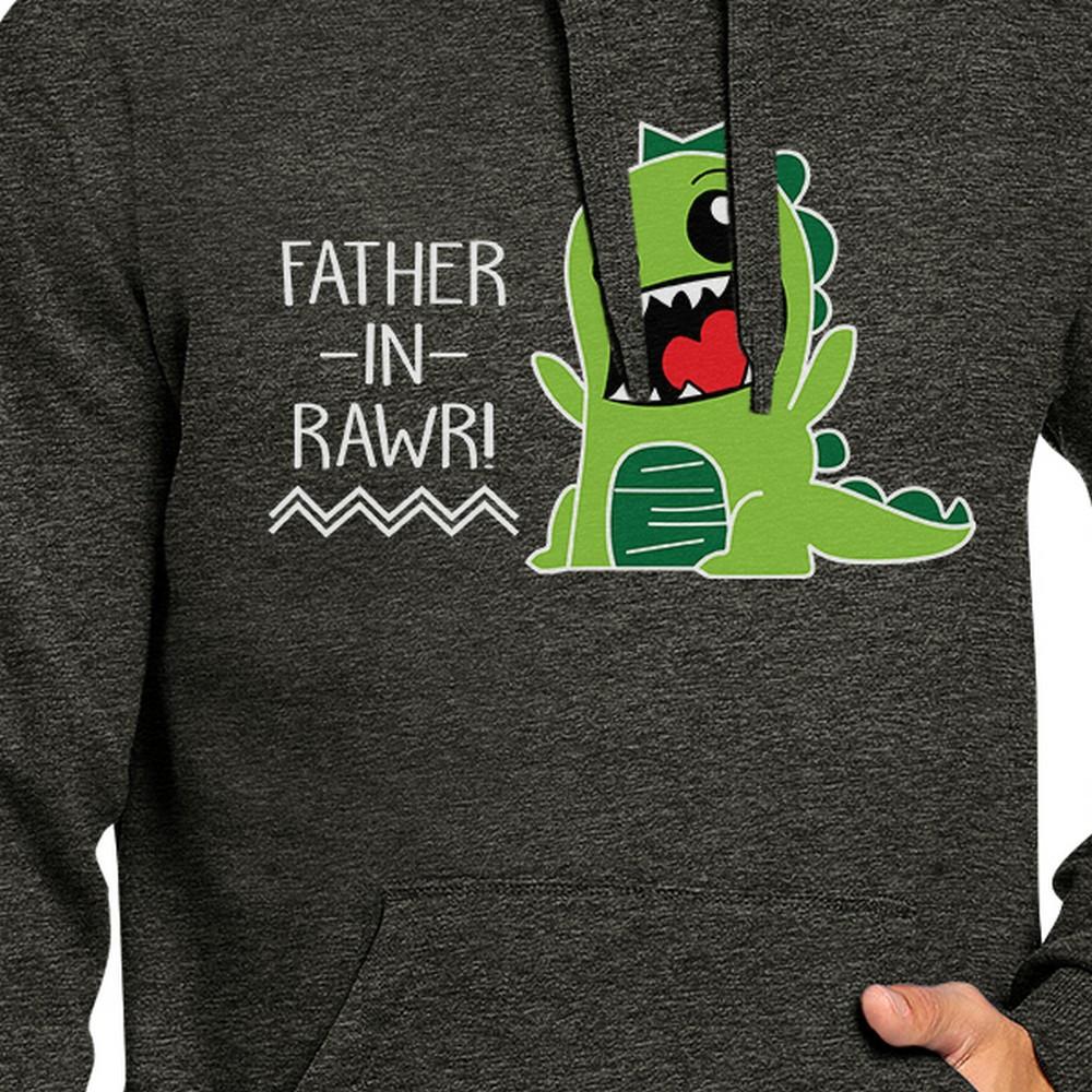 Father-In-Rawr hoodie featuring a unique and funny design, made from soft cotton and polyester blend, perfect for Father's Day gifts.