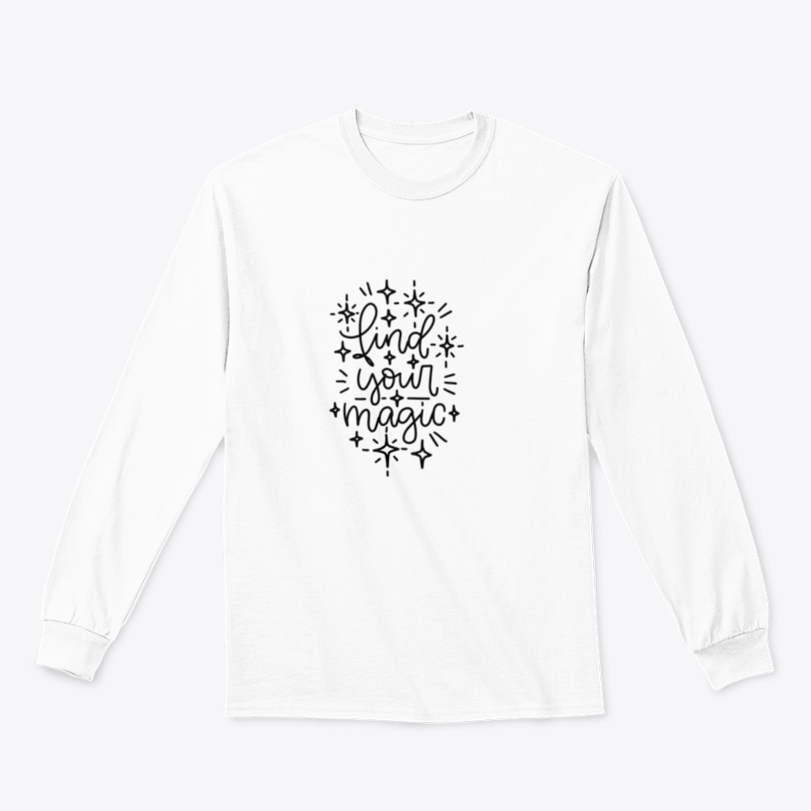 A stylish sweatshirt featuring a motivational quote design that encourages self-discovery and creativity, made from a comfortable cotton-polyester blend.