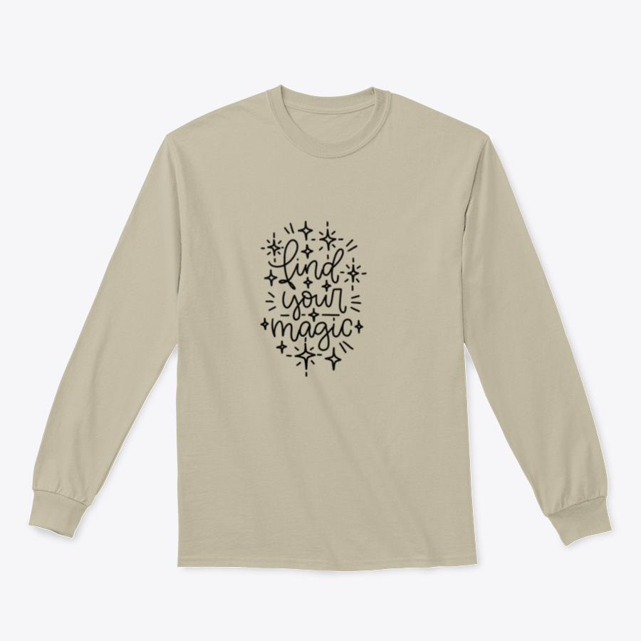 A stylish sweatshirt featuring a motivational quote design that encourages self-discovery and creativity, made from a comfortable cotton-polyester blend.