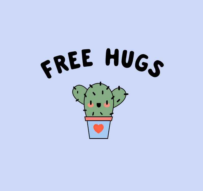 Free Hugs Organic Cotton Body in a soft, unisex design made from 100% organic cotton, featuring eco-friendly print.