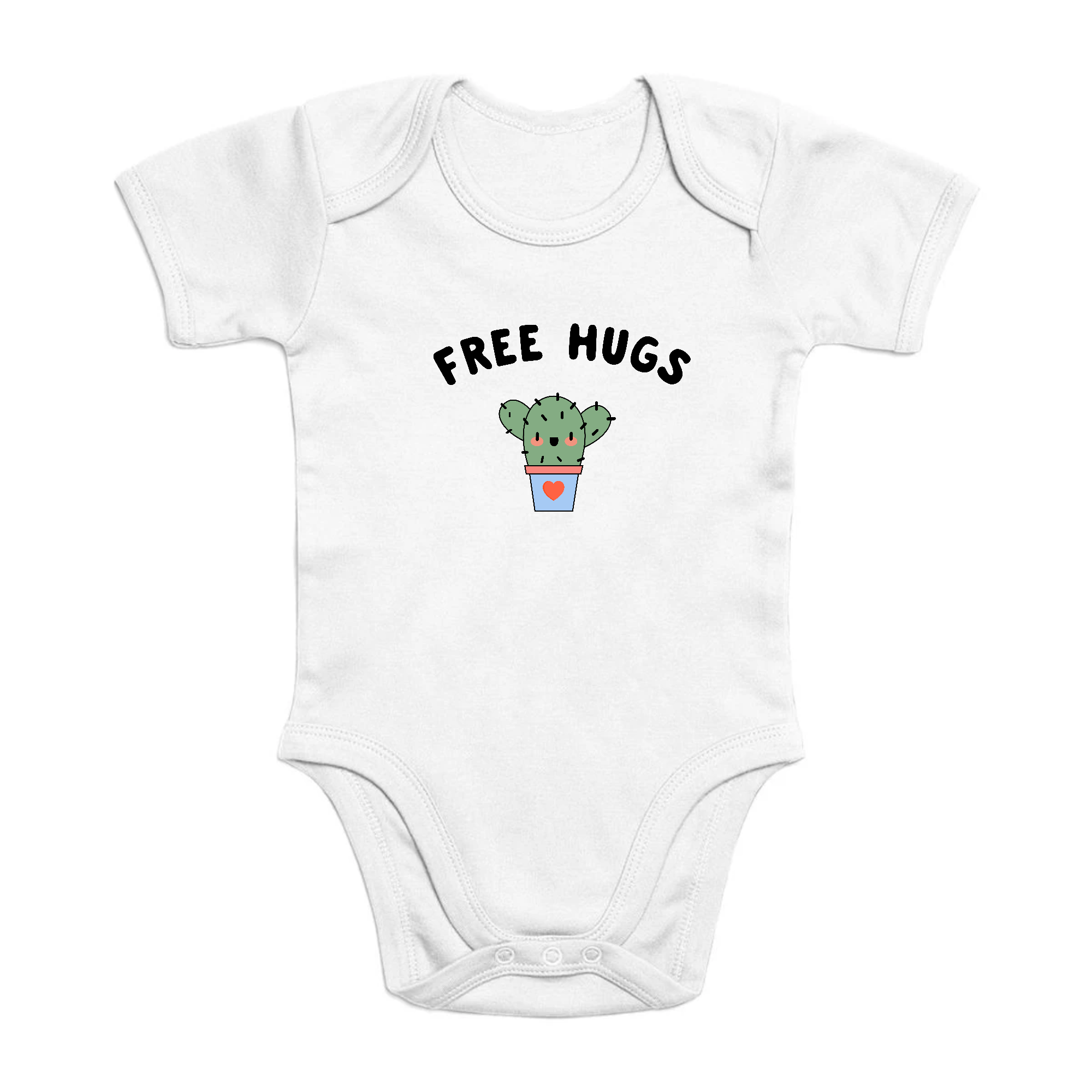 Free Hugs Organic Cotton Body in a soft, unisex design made from 100% organic cotton, featuring eco-friendly print.