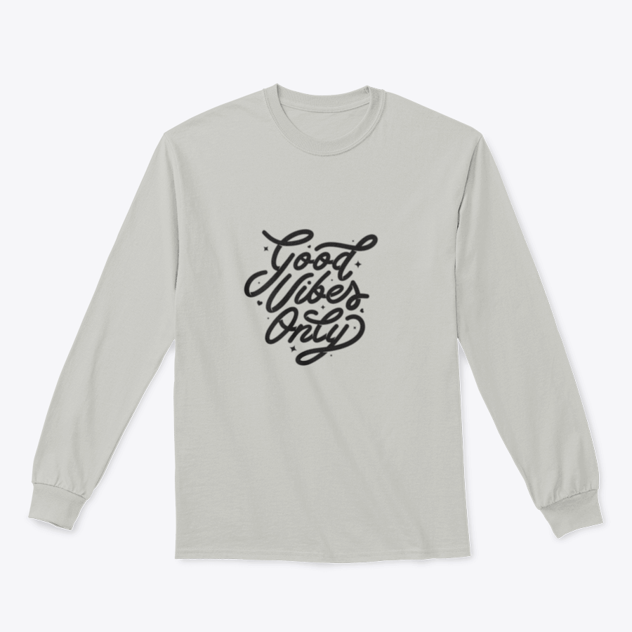 A stylish t-shirt featuring the motivational quote 'Good Vibes Only' designed for comfort and inspiration.