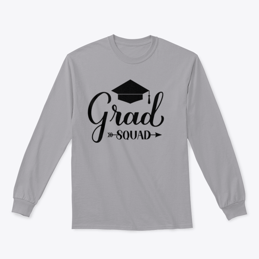 Grad Squad Calligraphy sweatshirt featuring a graduation cap design, made from soft cotton fabric.