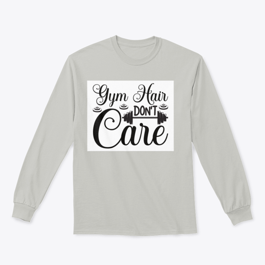 A stylish Gym Hair Don't Care sweatshirt in a classic fit, made from soft cotton, perfect for workouts and casual wear.