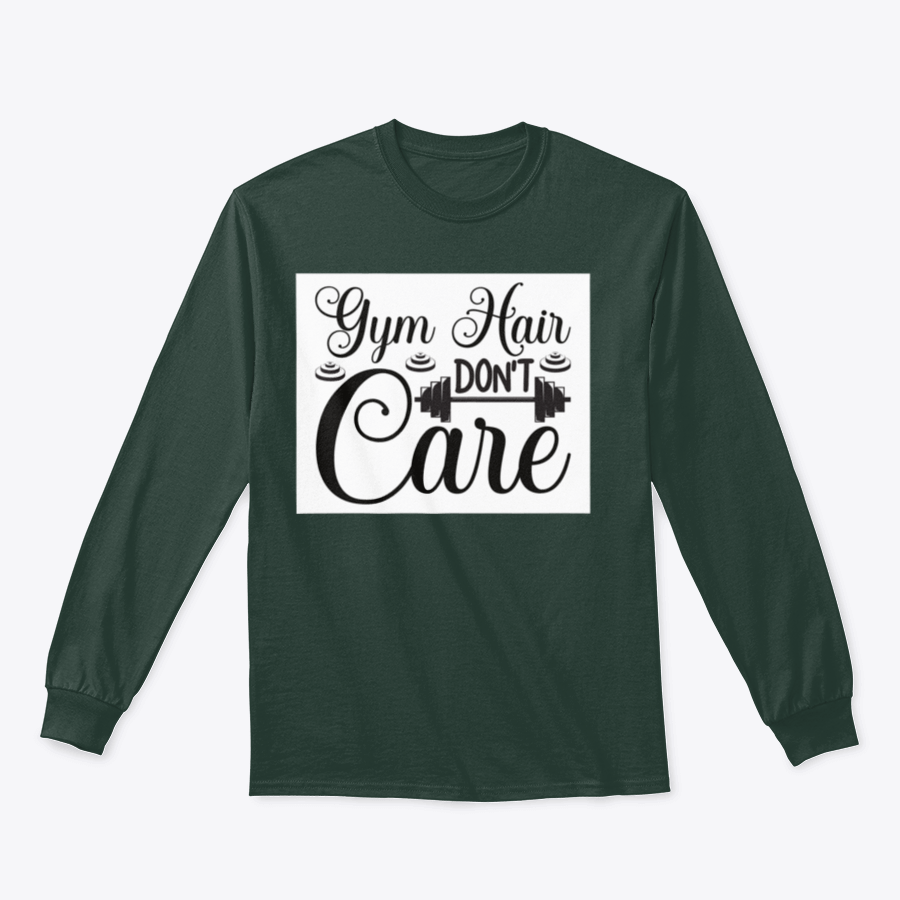 A stylish Gym Hair Don't Care sweatshirt in a classic fit, made from soft cotton, perfect for workouts and casual wear.