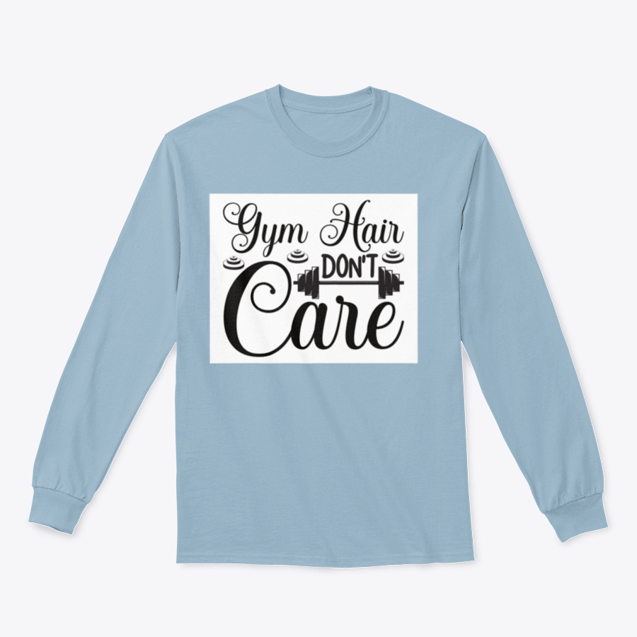 A stylish Gym Hair Don't Care sweatshirt in a classic fit, made from soft cotton, perfect for workouts and casual wear.