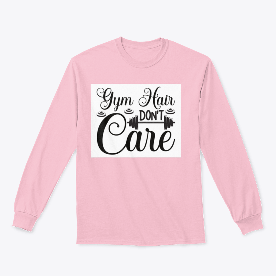 A stylish Gym Hair Don't Care sweatshirt in a classic fit, made from soft cotton, perfect for workouts and casual wear.