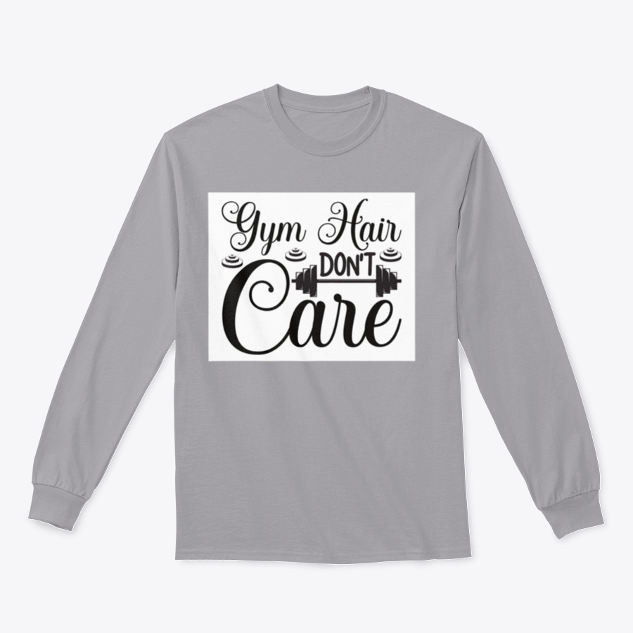 A stylish Gym Hair Don't Care sweatshirt in a classic fit, made from soft cotton, perfect for workouts and casual wear.