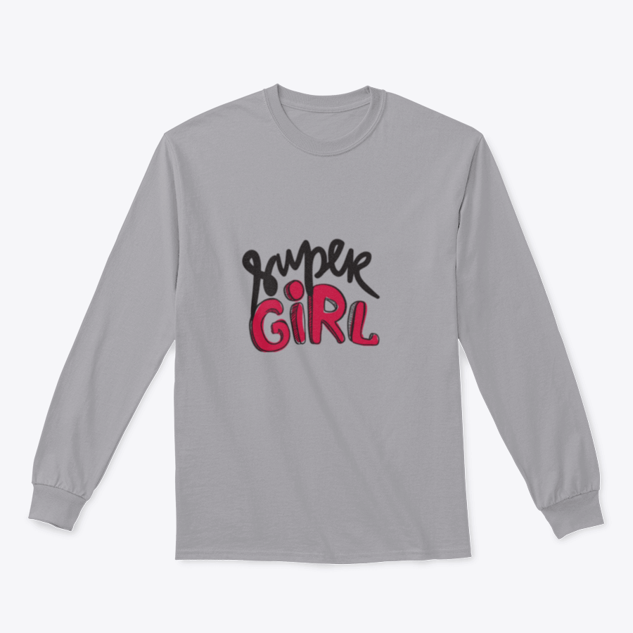 A stylish t-shirt featuring the motivational quote 'I Am A Super Girl' designed for comfort and inspiration.