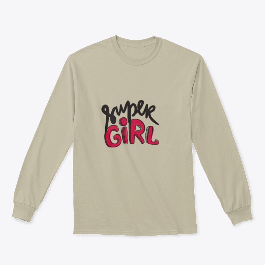 A stylish t-shirt featuring the motivational quote 'I Am A Super Girl' designed for comfort and inspiration.